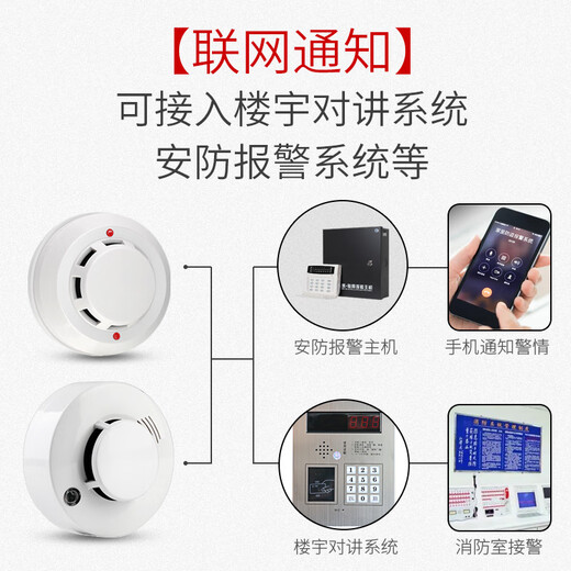 Fire wired smoke alarm 12V24V smoke switch signal can be linked to the video intercom system. 100 pieces only. Contact customer service. Large quantity discount.