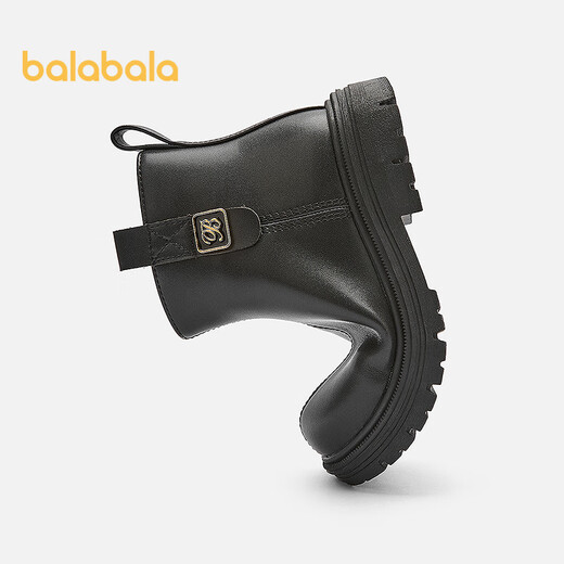 Balabala children's shoes children's boots Martin boots girls 2025 new autumn and winter short boots zipper versatile shoes 208425141023