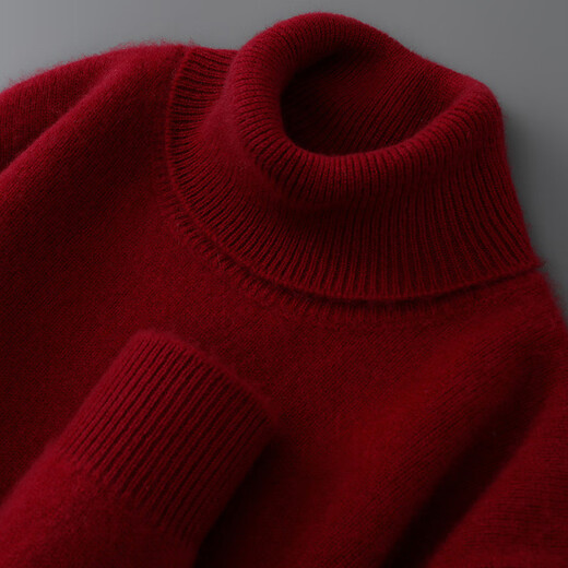 ROMON Autumn and Winter Pure Wool Sweater Men's Turtle Collar Thickened Solid Color Sweater Business Casual Loose Pullover Knitted Bottom Raw Cashmere Camel Turtle Collar M Recommended 120-130 Jin Jin equals 0.5 kg