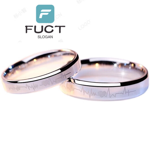 FUCT chinois Gift's Gift Fat Donglai Quality Platinum Platinum Ring PT950 Platinum Couple Ring One Ring 14098 Dépenser une vie ensemble un certificat de paire