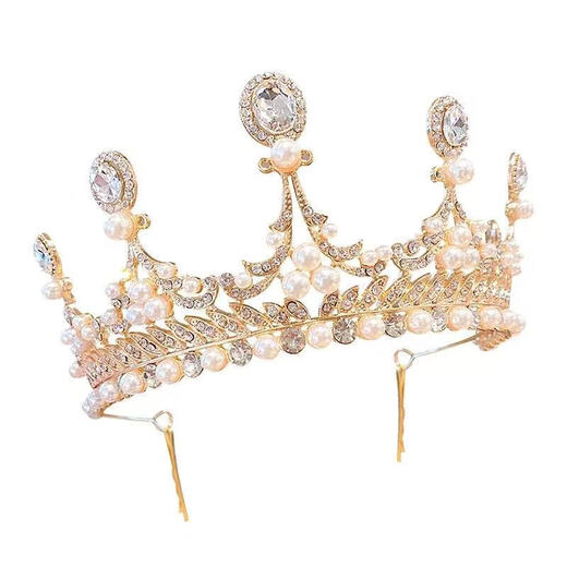 Children's crown girl crystal crown tiara Korean style fairy princess style temperament dress accessories crown hair accessories 04 rhinestone love
