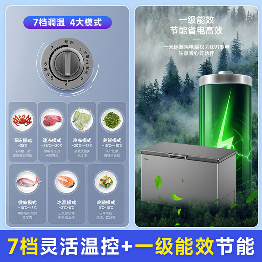 Haier Cryogenic Series + Air Circulation Series 300/308/369/429/519/629L Household Commercial Single Temperature Freezer Cryogenic Frost Reduction Antibacterial Large Capacity Full Freezer 429L -38 Cryogenic Frost Reduction 80% | Approximately 600Jin Jin equals 0.5 kg of meat