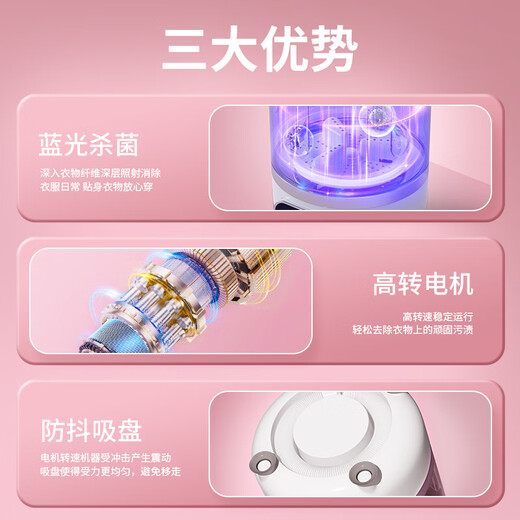 Xiaomi Baby Trendy Life Appliances Laundry Cup Special Washing Machine for Underwear Small Underwear Washing Machine Sock Washing Machine Pearl White Blue Light Antibacterial + High Speed Motor + Original