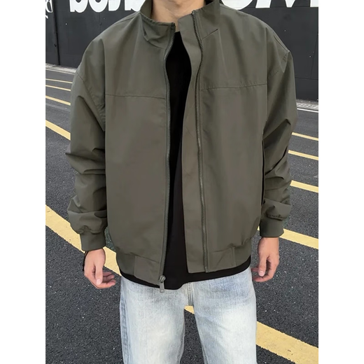 Katuchi cleanfit short three-proof bomber jacket men's autumn trendy tough guy wear workwear assault jacket clothes wolf gray XL