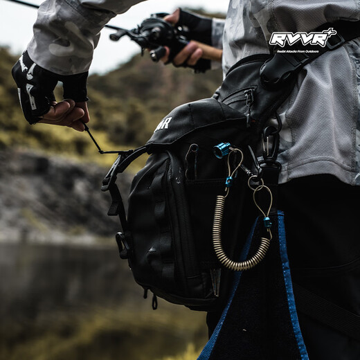 RVVR25 New Lightweight Leg Bag RB9627 Lure Bag Anti-scratch, Wear-Resistant and Water-Repellent Large Capacity Multifunctional Fishing Bag Black