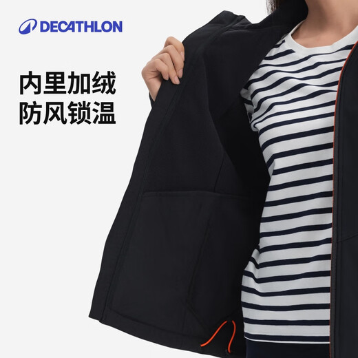 Decathlon soft shell jacket for men, soft shell fishing jacket for women, thickened and warm, autumn and winter outdoor sailing jacket 5254900
