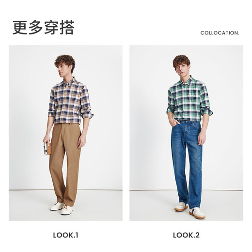 Navikel Italian dinghy 25th autumn and winter new men's long-sleeved shirt retro plaid warm shirt 1333075504