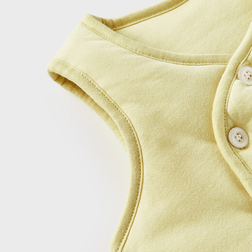 Tongtai (TONGTAI) baby vest autumn and winter pure cotton quilted children's clothes boys and girls tops vest vest yellow 66cm