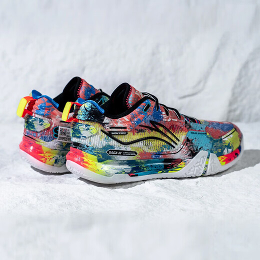 Li Ning (LI-NING) badminton shoes new ground flying PRO men's and women's lightweight high rebound professional competition shoes ground flying 3 PRO artist color 43 (270mm)