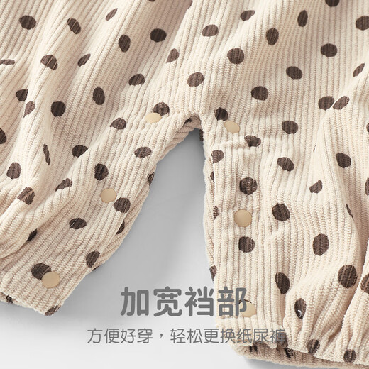 Youqi Baby Clothes Cartoon Overalls Spring and Autumn Baby Girl Cute Outings Newborn Sleeveless One-piece Clothes Apricot 80cm