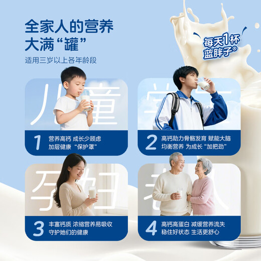 Maxigenes Genuine Blue Fatty Whole Milk Powder Nutritional High Calcium Student Adults Middle-aged and Elderly New Year Gift 1kg