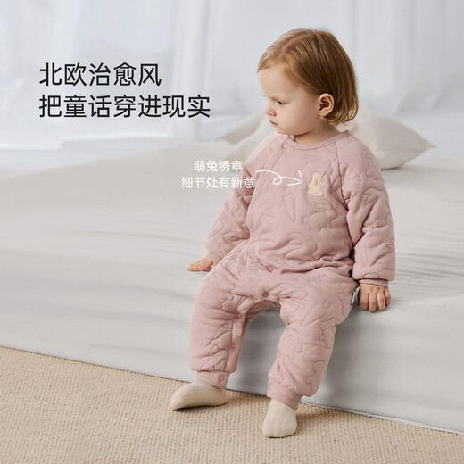 Babylove baby jumpsuit autumn and winter baby quilted warm clothes harem crawler clothes solid color thickened cotton jacket cotton clothes