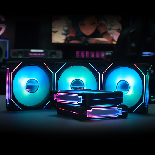 Rayleigh Cool Prism 4th Generation PRO Xingle Building Blocks F1RS Prism 7PRO12CM Computer Case Fan Front and Back Blades Wireless Splicing Water Cooling/ARGB Divine Light Synchronization/PWM Temperature Control Prism 4th Generation PRO Black Positive Leaf Authentic Boxed