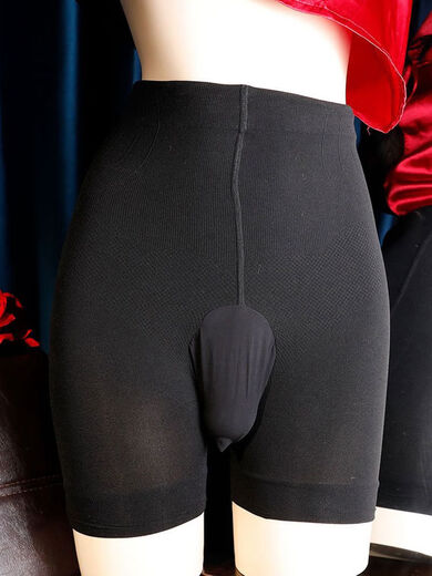 Qiao Bo Lai Men's Sexy Special Underwear Men's Thong Transparent Ice Silk Thin Belt Pants Men's Hollow One Thread Men's Opening 120-200 Jin Jin equals 0.5 kg Black