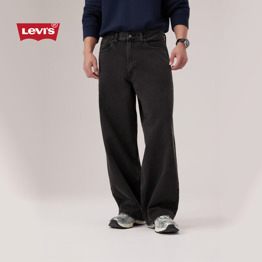 Levi's Levi's 25th Autumn and Winter New Men's American Casual BAGGY Loose Wide Leg Straight Jeans Black 34 (32)
