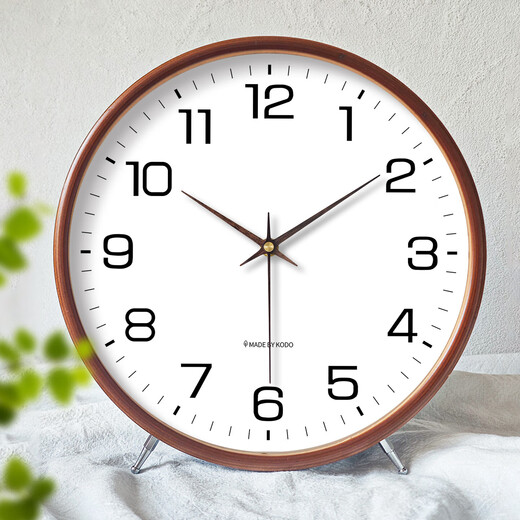 KODO solid wood clock living room table clock creative desktop modern simple new retro pendulum clock display type wall clock ornaments Fulu Jixiang-10 inches solid wood frame no Specifications