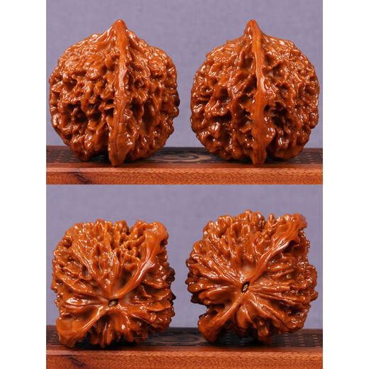 Colorful lotus walnut toy triangular lion head toy hand toy hand piece antique extra large hand plate walnut