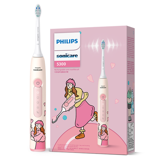 Philips (PHILIPS) Xiao Zhan recommends the electric toothbrush Diamond Series HX6730 upgraded official flagship authentic sonic cleaning plaque as a birthday and New Year gift for parents, boyfriend and girlfriend HX5171/02 Lily Brush - with 2 brush heads
