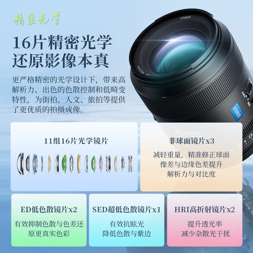 SIRUI Dawn Series 35mmF1.4 full-frame large aperture humanistic fixed focus autofocus lens E-mount