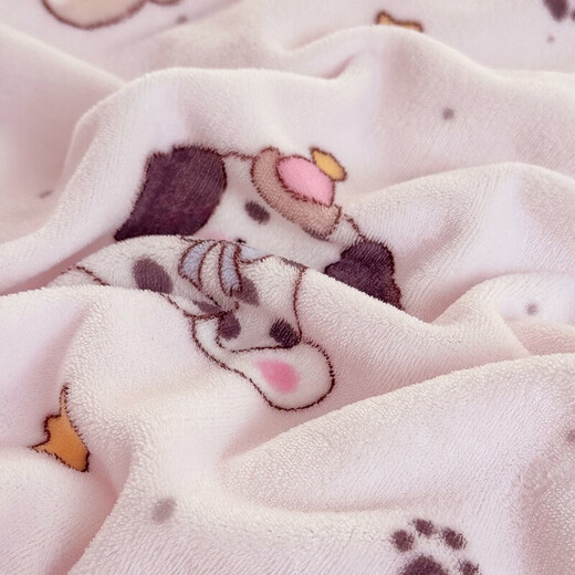 Fantasy A-type three-layer thickened plus plush blanket milk velvet office nap blanket kindergarten blanket autumn and winter blanket Huahuaxiong double-layer thickened high-gram weight milk velvet + lamb's velvet 150*200 single blanket A-type skin-friendly warm can be spread and covered