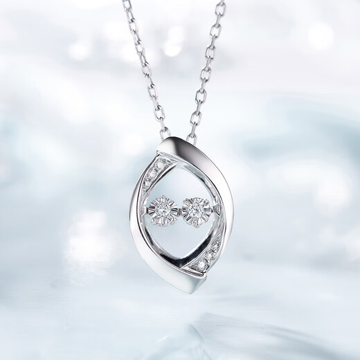 Hi Diamond Niche Design Diamond Necklace 18K Gold Diamond Smart Pendant Women's Clavicle Chain Natural Real Diamond Gift for Best Friend Gold Weight Approximately 1.47g 0.1g (Total Approximately 5 Points) - Type C