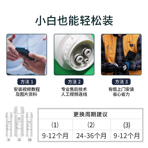TURON沁园净水器KRL5006/5008通用3916/5006/6906/5873/5640RO膜5018过滤机器滤芯全套前置后置配件PGP RO反渗透膜滤芯【800G】
