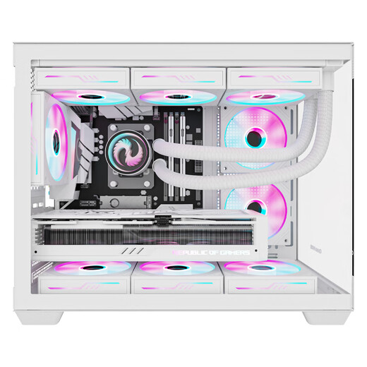 Châssis de salle blanc avec vue sur la mer Great Wall Vision S1W PLUS (carte mère MATX/verre double face/360 positions de refroidissement par eau/9 positions de ventilateur/USB3.0/filtre anti-poussière/carte graphique longue)