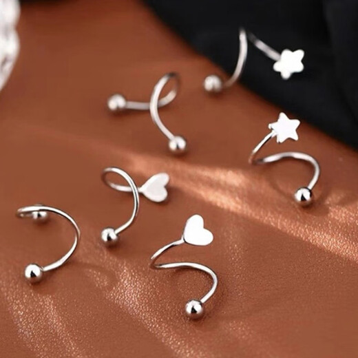 YKINCASL Old Phoenix 9999 sterling silver earrings to support pierced ears, temperament, trendy ear bone stud earrings, no need to take them off when sleeping, S999 sterling silver round beads, the same style as Lao Fengxiang