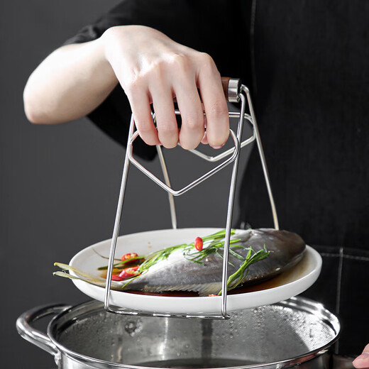 Two-in-one anti-scalding bowl and plate clamp, high temperature resistant silicone non-slip vegetable tongs, baking pan steamer clip, two-in-one anti-scalding bowl clip