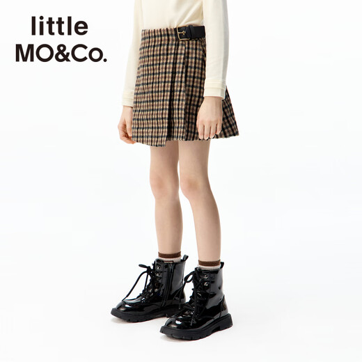 little MO&Co.小豆腐同款 little moco童装25冬装新款女童亲子装格纹短裙半身裙 多色格纹 140 140/58