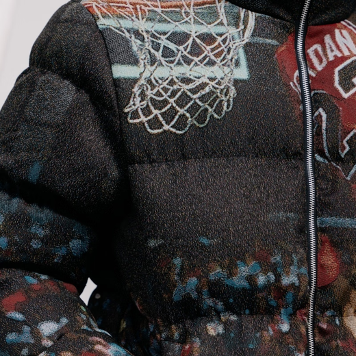 Jordan stand collar zipper fashion versatile sports casual cotton jacket men's black black XL