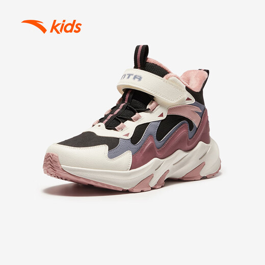 Anta children's snow boots for girls and boys, two cotton shoes, girls' winter warm plus velvet sports shoes, winter shoes, cotton boots A22546904