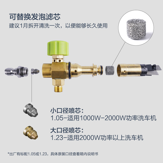 Lutian (LUTIAN) snow cannon PA pot rich foam household car washing machine water gun special foaming artifact Yili 4 series 5 series household machine