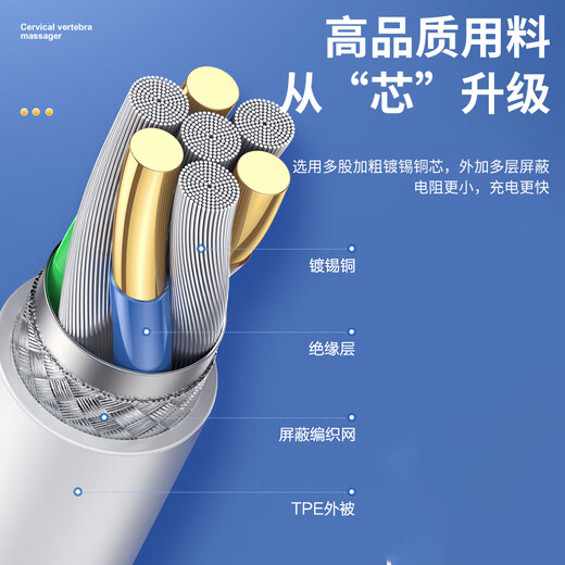 Lanwo Port suitable for Apple 14/13 data cable PD20W fast charging charging cable Type-C to Lightning mobile phone charger cable iphone14/13/12/11 1 meter white
