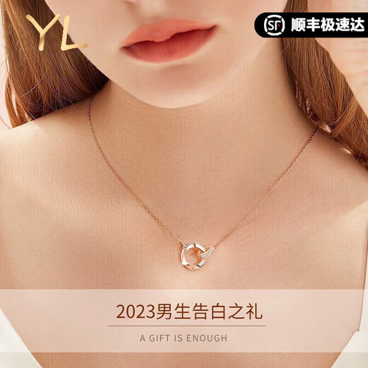 COISEE.YL Möbius strip 18K color gold necklace women's rose gold fashion jewelry Valentine's Day gift for girlfriend