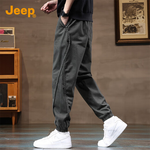 吉普（JEEP）2025春夏新款休闲裤男士潮流高端束脚工装裤百搭高级感男士裤子男