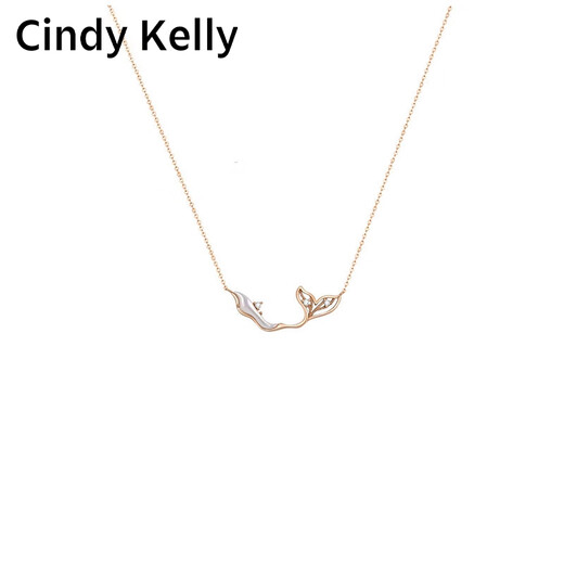 Cindy Kelly light luxury niche silver necklace, versatile, heart-shaped clavicle chain, high-end, birthday and New Year gifts for girls and girlfriends, rose gold, practical and high-end for wives and girlfriends