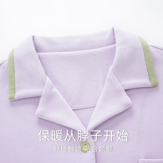 Fentenke'an couple's velvet pajamas women's simple long-sleeved warm cardigan lapel men's autumn and winter home wear two-piece suit