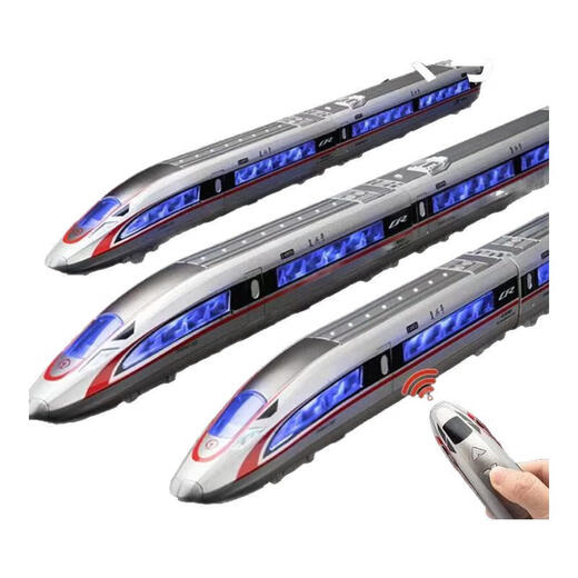 Extra lange elektrische Legierungs-Fernbedienungssimulation Fuxing Harmony Hochgeschwindigkeitszug-Modellspielzeugeisenbahn für Kinder im Alter von 3 bis 6 Jahren, drei Autos, Fernbedienung Harmony + wiederaufladbare Version