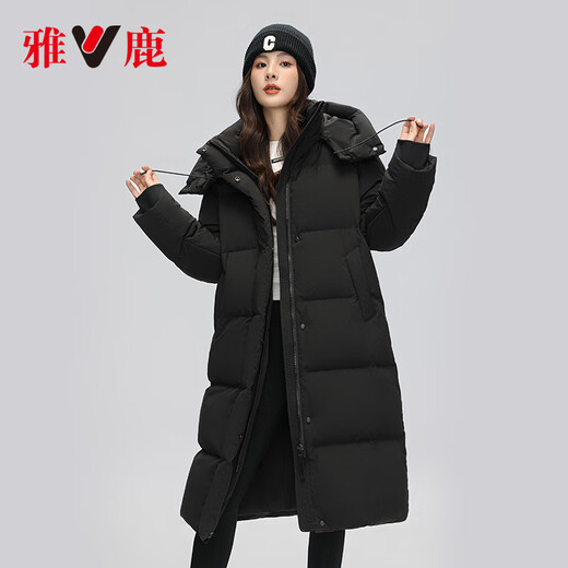 雅鹿羽绒服女冬2025年新款长款过膝时尚休闲加厚防寒保暖外套