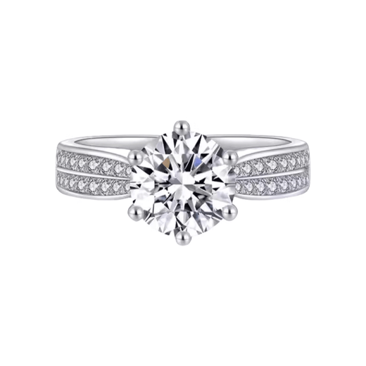 I Do Platinum PT950 Diamond Ring Women's Gypsophila 1 Carat Starlight Queen Cultivated Diamond Wedding Ring Proposal Gift to Wife and Girlfriend Starlight Queen 1 Carat Diamond No. 17