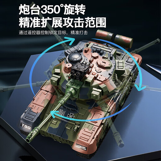 MDNG electric remote control tank extra large car can fire rechargeable crawler off-road model children's boy toy car large - camouflage green can launch B bombs + sound and light