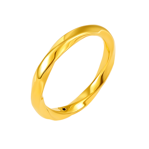 Jinxu 18K gold ring, gold Möbius ring, Chinese Valentine's Day gift, imitation 18K gold for girlfriend and wife 18#