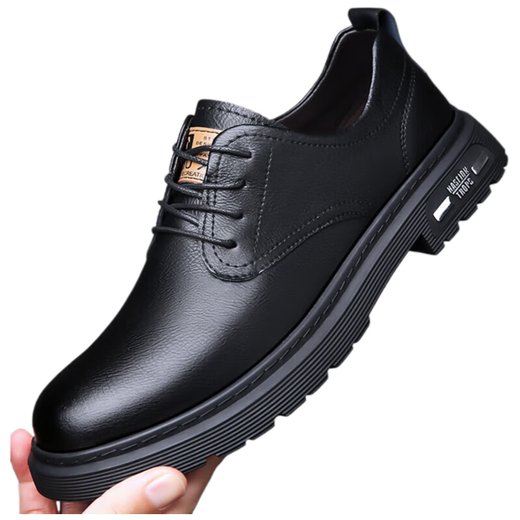 DICK LANE Dick Lane brand large leather shoes for men 2025 new British retro men's shoes business casual shoes non-slip low-top Martin boots brown 40