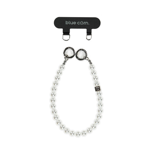 Blue corn. Blue corn original color pearl wristband short double hanging mobile phone chain general fashion jewelry moonlight white wristband