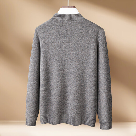 Rich 100% sheep wool heavy thickened winter men's half turtleneck woolen sweater men's warm knitted sweater