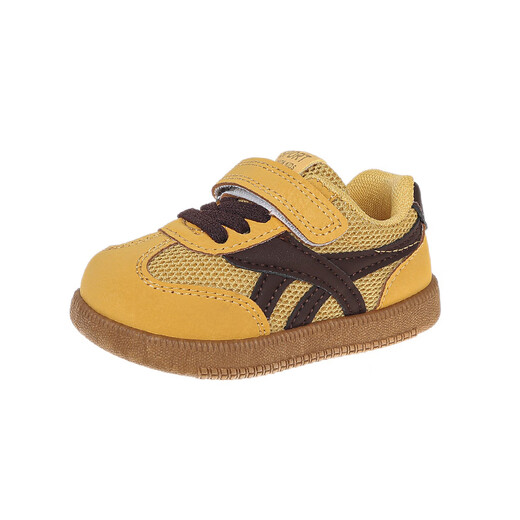 Terranis Yangma recommends 2025 spring and autumn new infant breathable mesh panel shoes 0-1 years old 2 boys soft sole anti-slip lemon yellow 18_inner length 12cm