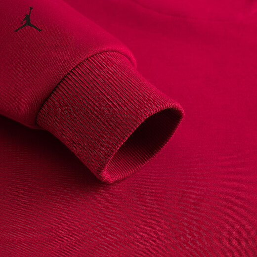 NIKE JORDAN Nike AJ boys' sweatshirt, plus velvet to keep warm, 2025 winter new comfortable children's clothes, Jester Red 120/60 Recommended height 110-116cm