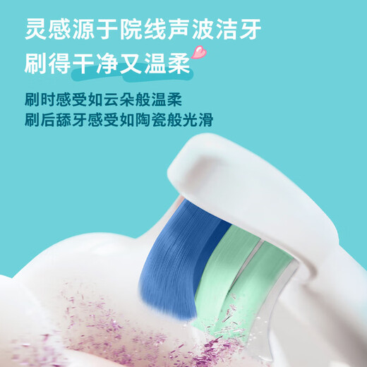 Philips (PHILIPS) Xiao Zhan recommends the electric toothbrush Diamond Series HX6730 upgraded official flagship authentic sonic cleaning plaque as a birthday and New Year gift for parents, boyfriend and girlfriend HX5171/02 Lily Brush - with 2 brush heads
