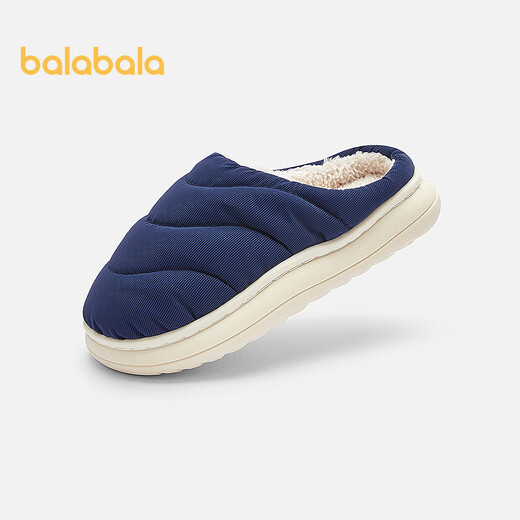 Balabala children's cotton slippers with half heel for boys and girls anti-slip 2025 indoor autumn and winter cotton shoes plus velvet 209425141224
